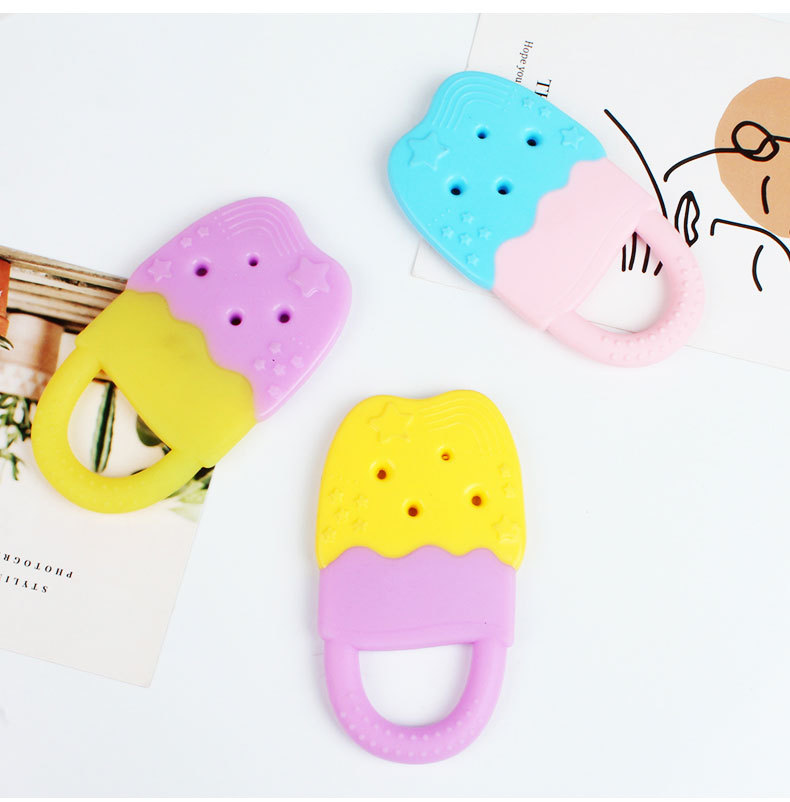 Soothing teething rings, teething sticks, baby silicone toys, anti-sucking gadgets for babies, biting gels, water-boiling ice cream teething rings pic 8
