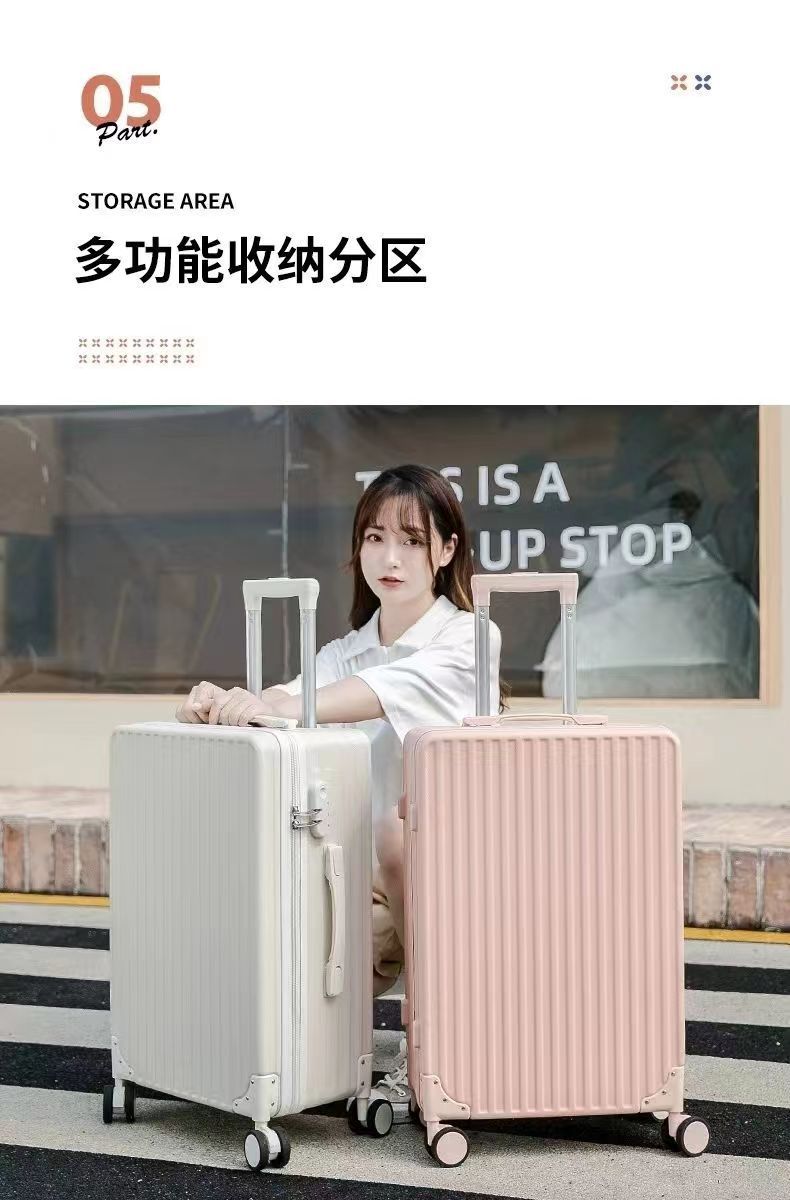 创新19开大容量行李箱开盖设计拉杆箱优选高品质密码箱静音万向轮详情13