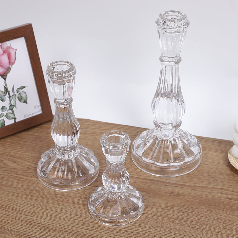 European-style ins gourd candlestick, table stem, wax glass candlestick, home base, bedroom home decoration item pic 5