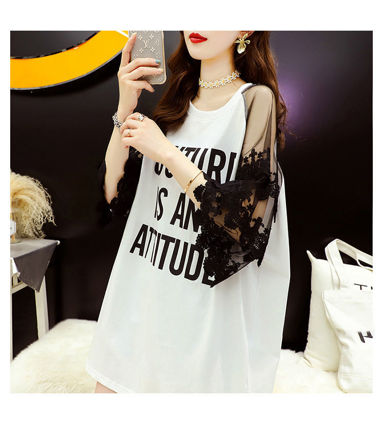 露肩小心机短袖insT恤女上衣2022新款夏季胖mm大码宽松半袖体恤衫详情18