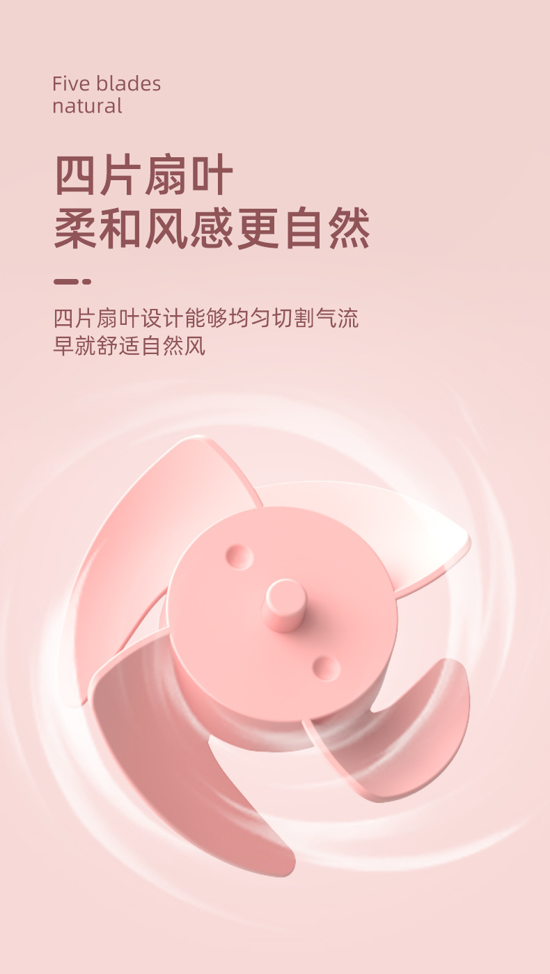 Cross-border Summer 2023 Cool Mini Desktop, Convenient handheld USB charging, cute little Pig fan gift pic 5