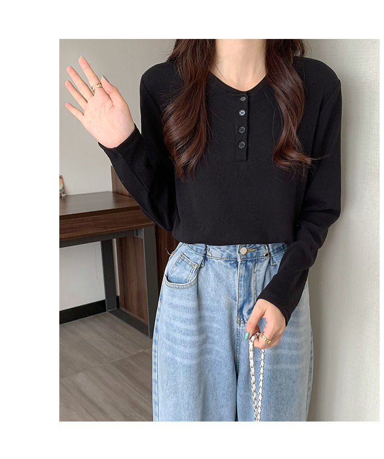 早秋长袖T恤女打底衫春秋内搭上衣小衫新款2022时尚休闲ins女装潮详情7