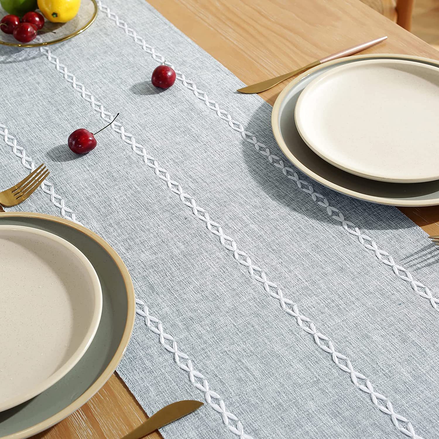 New cross-border Amazon handcrafted table flag, hollowed-out American country white tablecloth, dressing table scarf factory wholesale pic 52