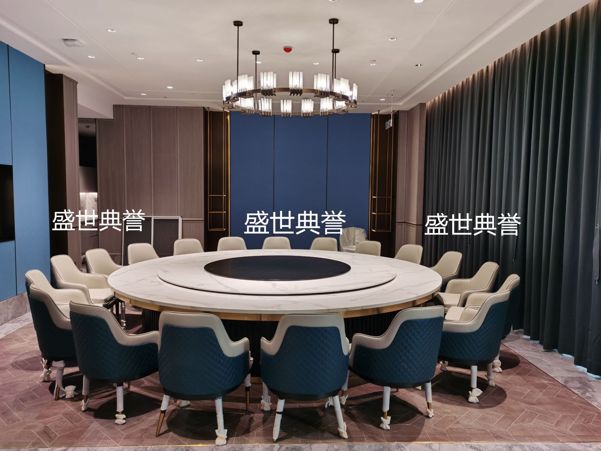 福州星级酒店家具直销海鲜餐厅电动餐桌椅饭店包厢实木餐椅宾利椅详情8