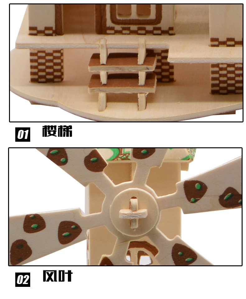 KX920 Forest Hut Waterwheel Hut Forest Hut Model diy Handcrafted Assembly Model pic 14