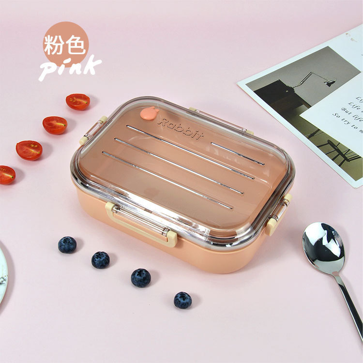 食品级PP塑料大容量密封饭盒创意学生食品级午餐盒野餐简约便当盒详情15
