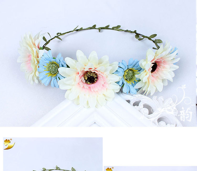 Japanese and Korean-style sunflower wreaths for brides, bridesmaids, children, headwear, headbands, headflowers, photo shoots, spring outings and outdoor activities wholesale pic 6