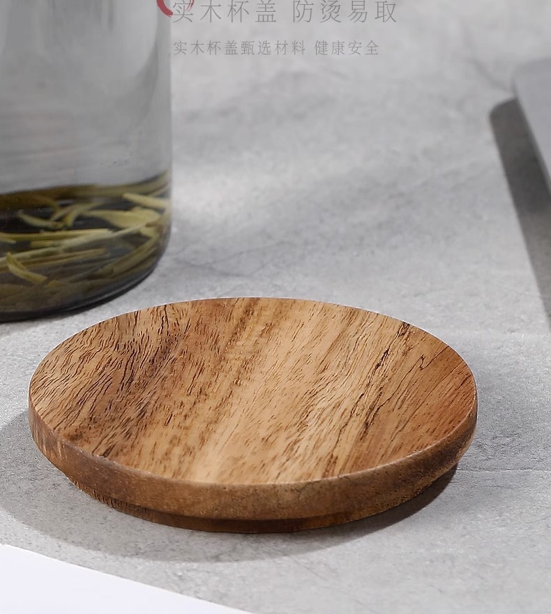 高硼硅玻璃茶水水杯家用办公室泡茶杯耐高温玻璃杯泡茶杯相思木把详情13