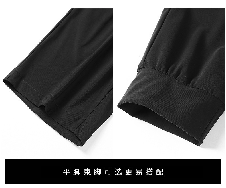 Verano 2022 nuevos pantalones casuales para hombres hielo seda transpirable suelto ligero elástico rápido seco nueve tallas pantalones para hombres tallas grandes pic 27