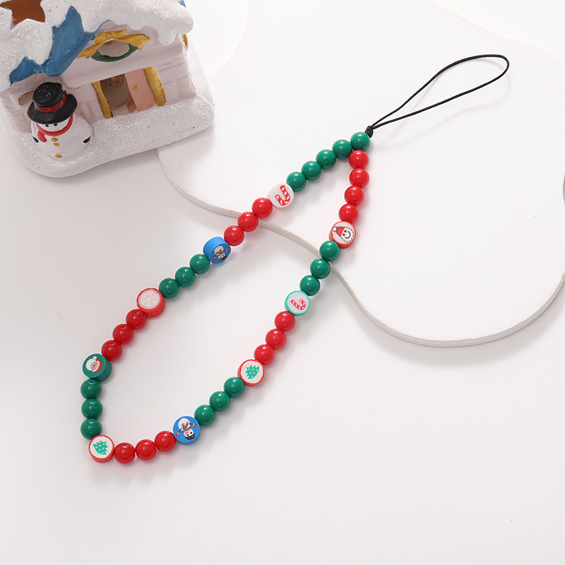 New Christmas series mobile phone chain, Santa Claus beaded short Christmas tree pendant, wrist strap anti-loss chain pic 16