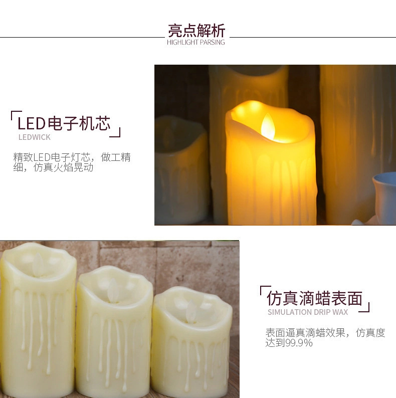 led swing remote control electronic candle, concert stage performance, wedding murder mystery game simulation decoration, atmosphere props pic 4