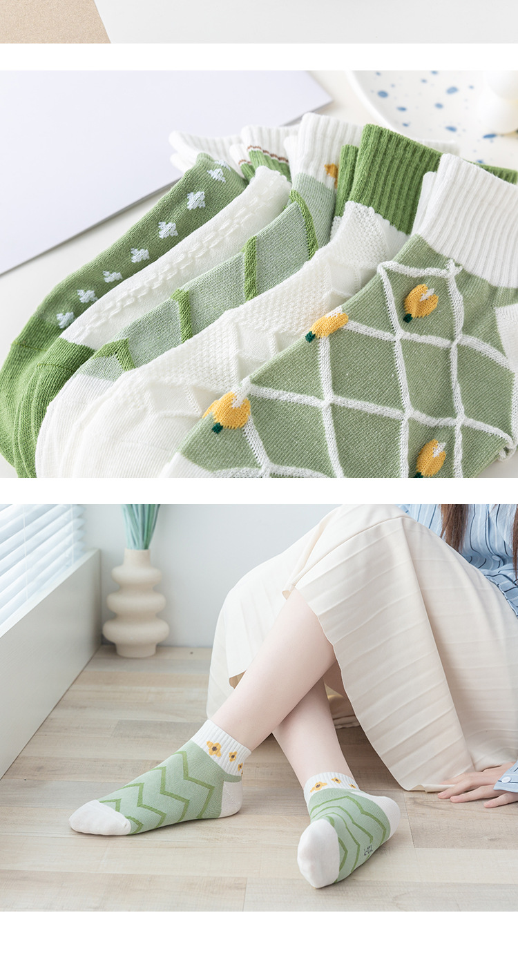 袜子女夏季 日系棉透气条纹 船袜女韩版双针隐形短袜厂家批发详情10