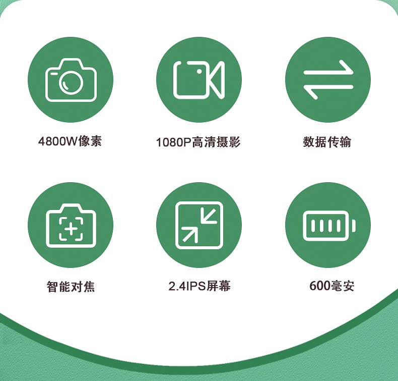2023全新2.4寸180度翻屏新品儿童高清数码相机学生 迷你相机  带详情2