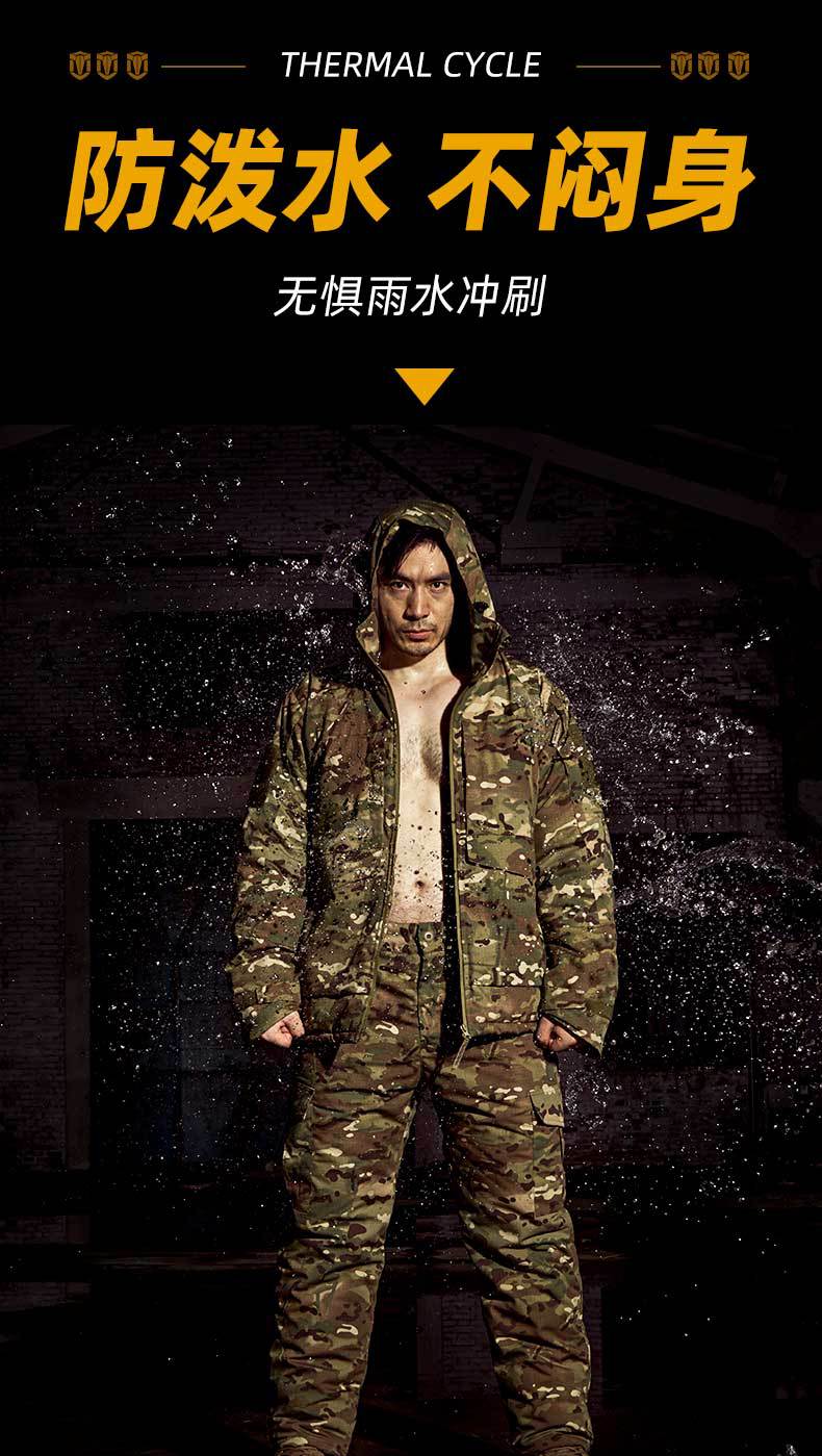 策马新款热反射迷彩户外战术棉服男防寒保暖耐磨棉衣跨境寒区棉袄详情12