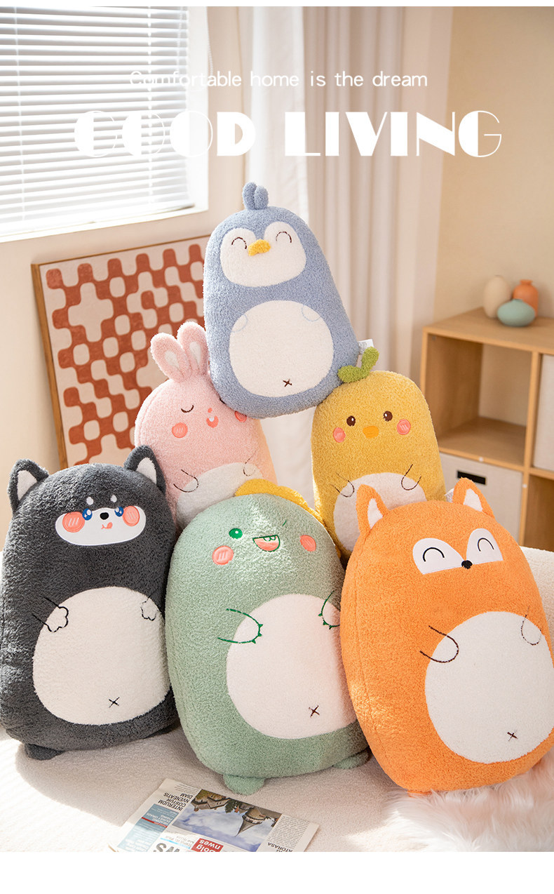 Korean cartoon cute animal dinosaur cushions, rabbit cross-border plush toys, cushions, and doll gifts on Amazon pic 17