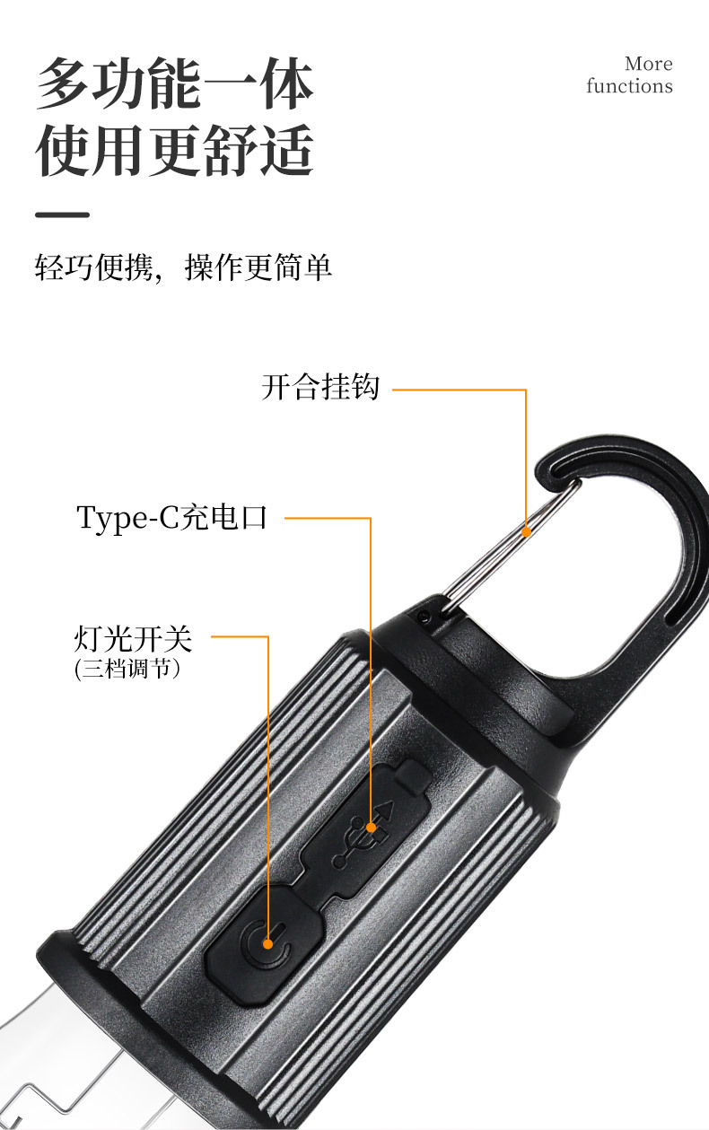 跨境创意手提仿真露营灯泡便携挂钩设计独立电源手提灯详情8