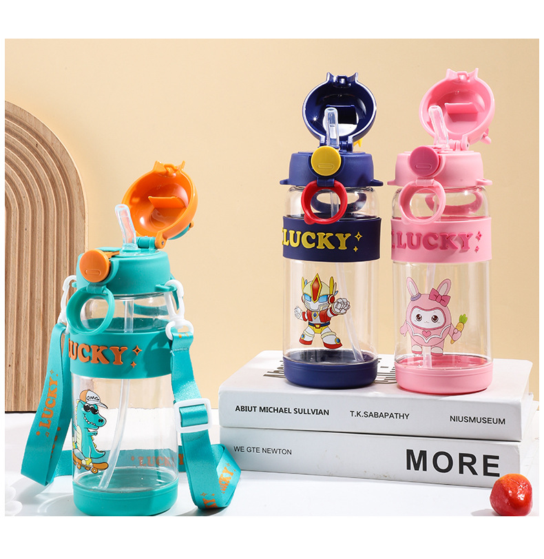 女孩小学生上学专用塑料杯批发儿童水杯可爱幼儿园塑料吸管水杯子详情12