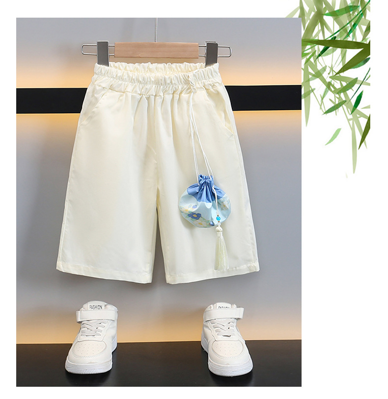 国潮汉服套装儿童国风夏装2025新款男女童六一演出服古装短袖两件套潮详情13