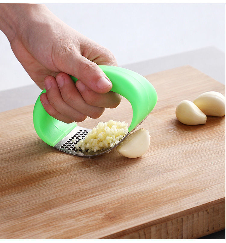 Large household ring-shaped garlic puree press, garlic mopping machine, stainless steel manual garlic paste picking tool, garlic peeling tool pic 23