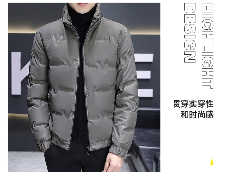 国标羽绒服男式冬季新款高端白鸭绒外套潮牌短款立领男装一件代发详情20