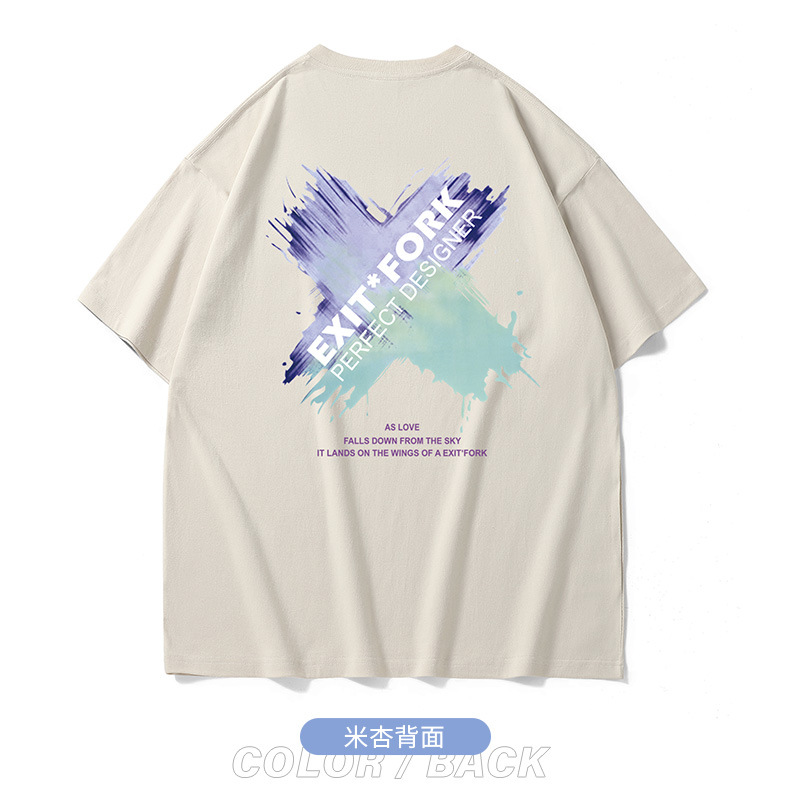 NASA collaboration short-sleeved T-shirt for men, a heavyweight off-the-shoulder pure cotton bestseller with bear print, half-sleeved couple T-shirt for women pic 62