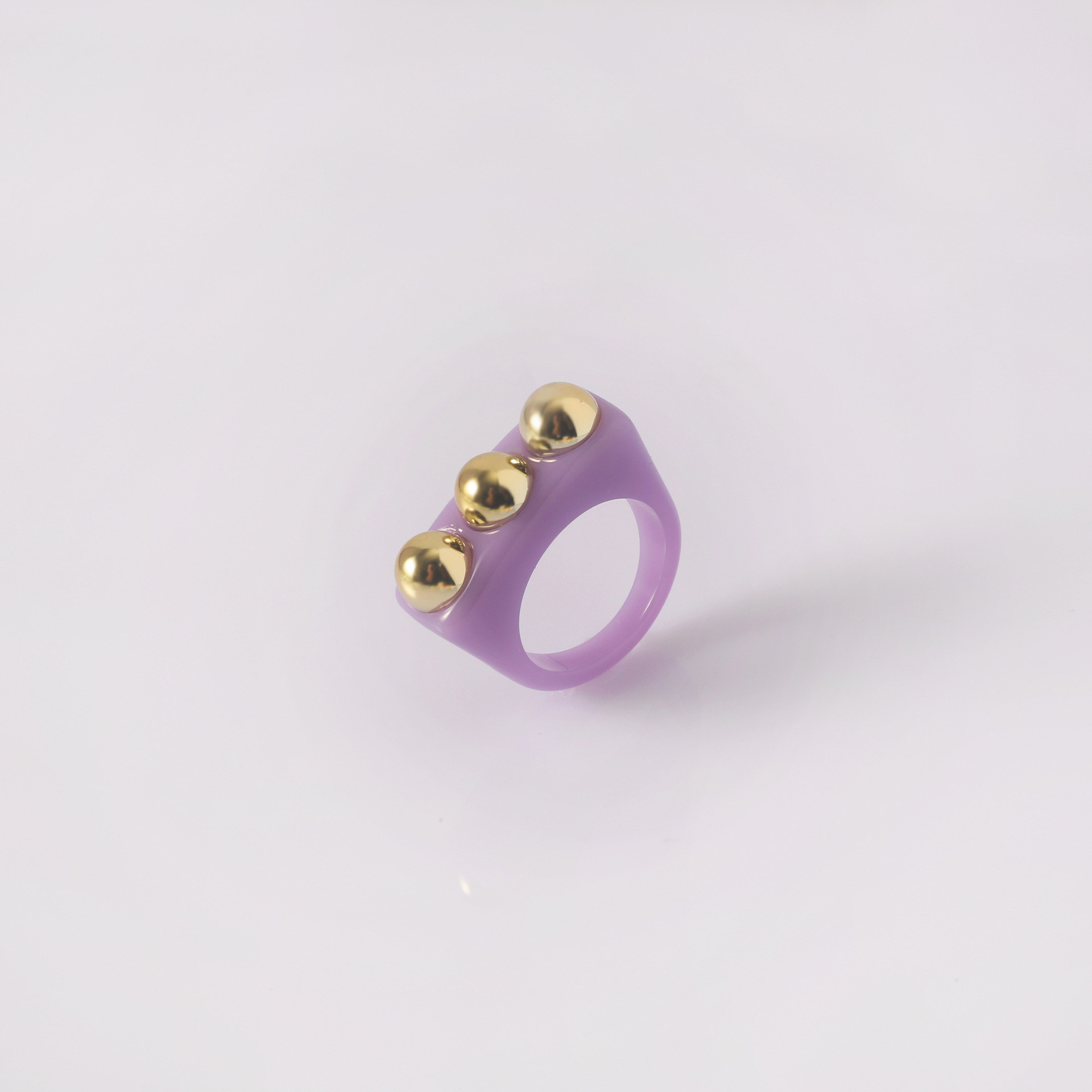 Aliexpress creative cold style ring, European and American fashion summer colorful gold joint ring factory direct sales pic 5