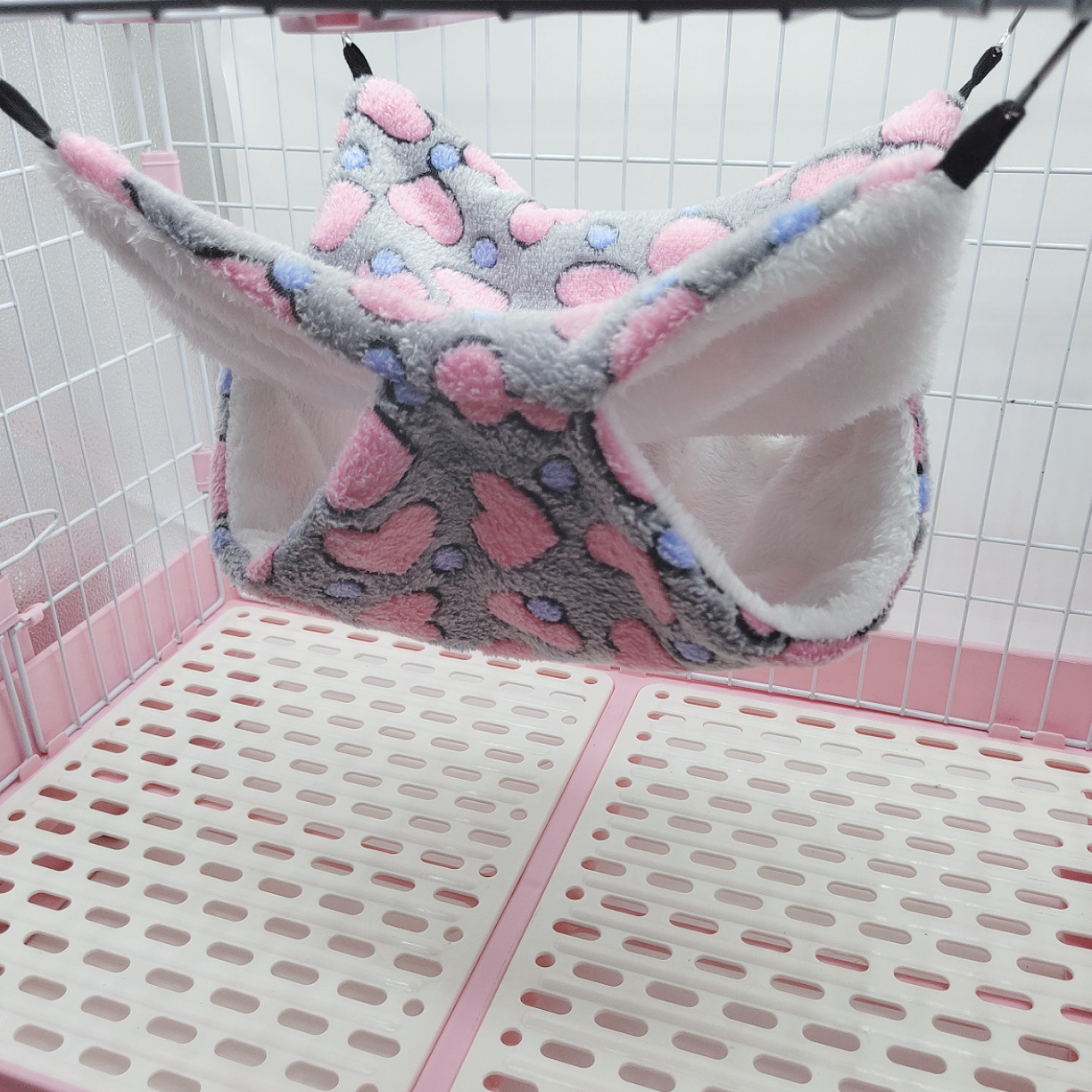 蜜袋鼯保暖双层夹层吊床小宠吊床悬挂式松鼠睡袋宠物用品仓鼠吊床详情8