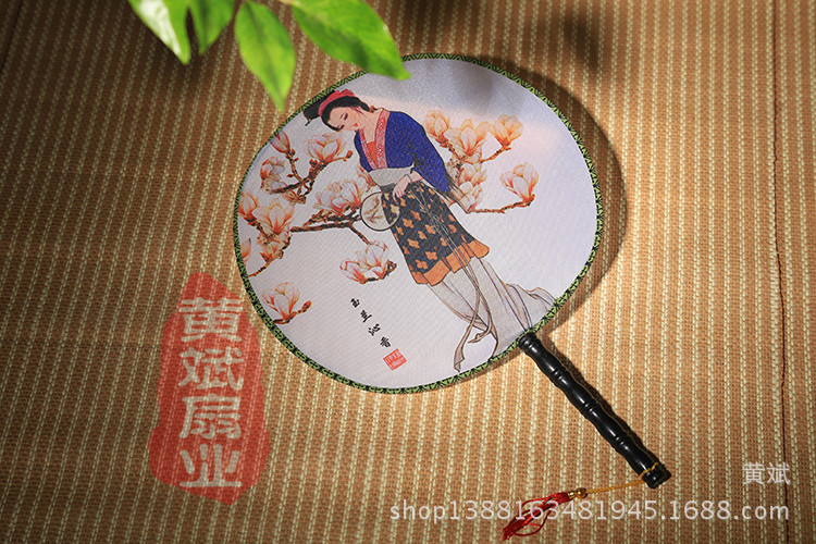 扇子批发 古典小号圆形宫扇团扇 舞蹈扇 婚庆摄影道具扇详情9