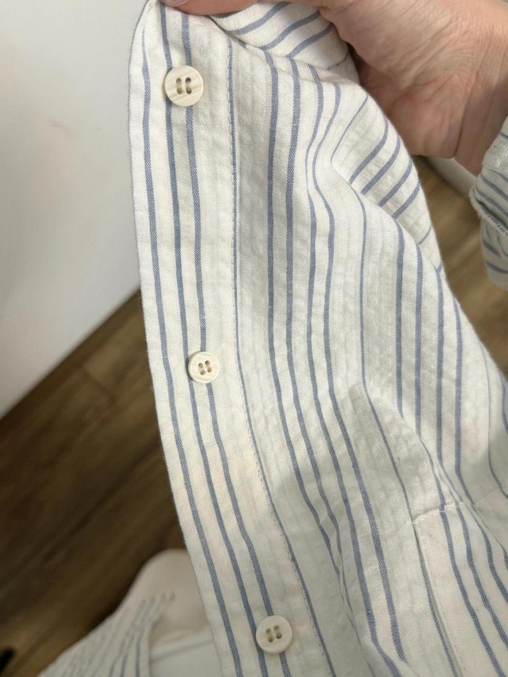 2024夏季薄款韩版防晒衬衫女条纹小清新宽松百搭衬衣外穿上衣潮详情10