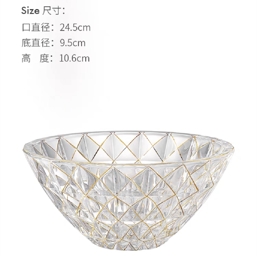 宇行玻璃水晶玻璃果盘米饭碗沙拉甜品碗透明碗圆形碗凉菜小吃水果酒吧果斗详情28