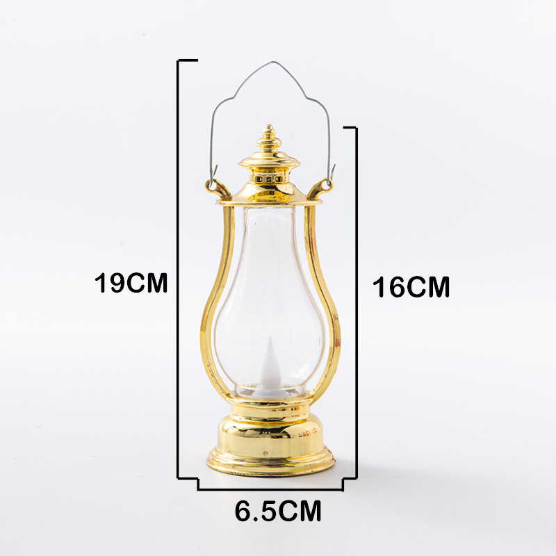 LED retro small oil lamp, portable kerosene lamp, small horse lamp, electronic candle lamp, creative festival decoration gift, wind lamp pic 5