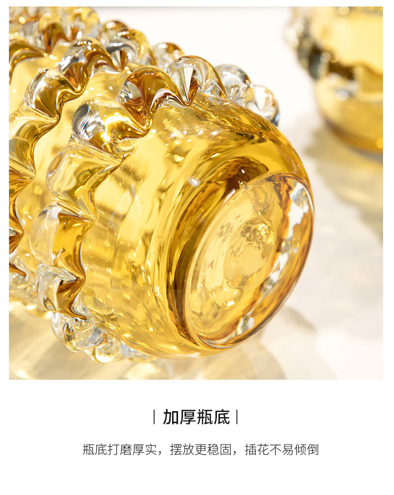 Modern light luxury glass vases, living room flower arrangements, glass flower vases, conference tables, entrance hall tabletops, decorative soft furnishings and ornaments pic 12