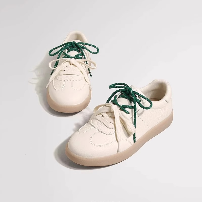 德训鞋女2024秋季新款复古百搭双鞋带休闲板鞋学院风配裙子小白鞋详情7
