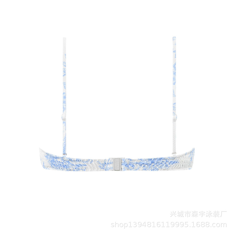 The 11-color INS triangular double-sided swimsuit with strapless and pleated designs from Europe and America has swept the new bikini style pic 36