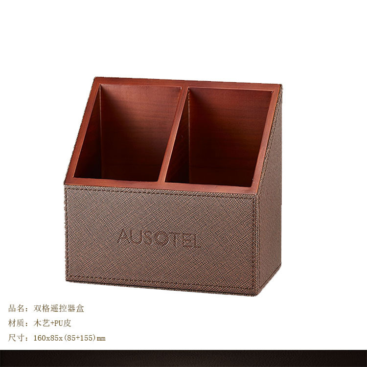 Factory direct sales of high-end leather hotel room tissue boxes, supplies boxes, tea compartments, trays, notepads and storage boxes pic 6
