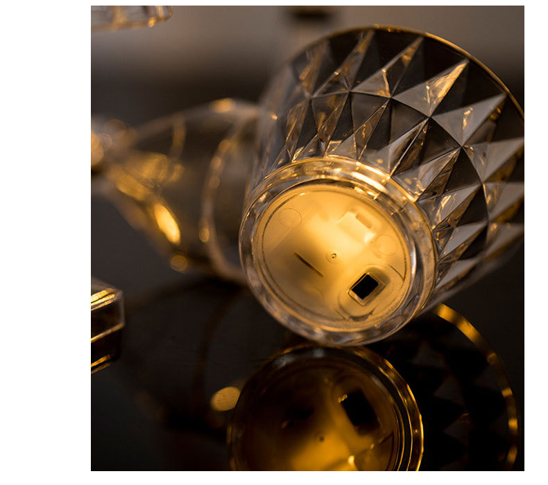 LED electronic candle night light, diamond table lamp, bedside bar creative atmosphere light, ins romantic decorative small table lamp pic 10