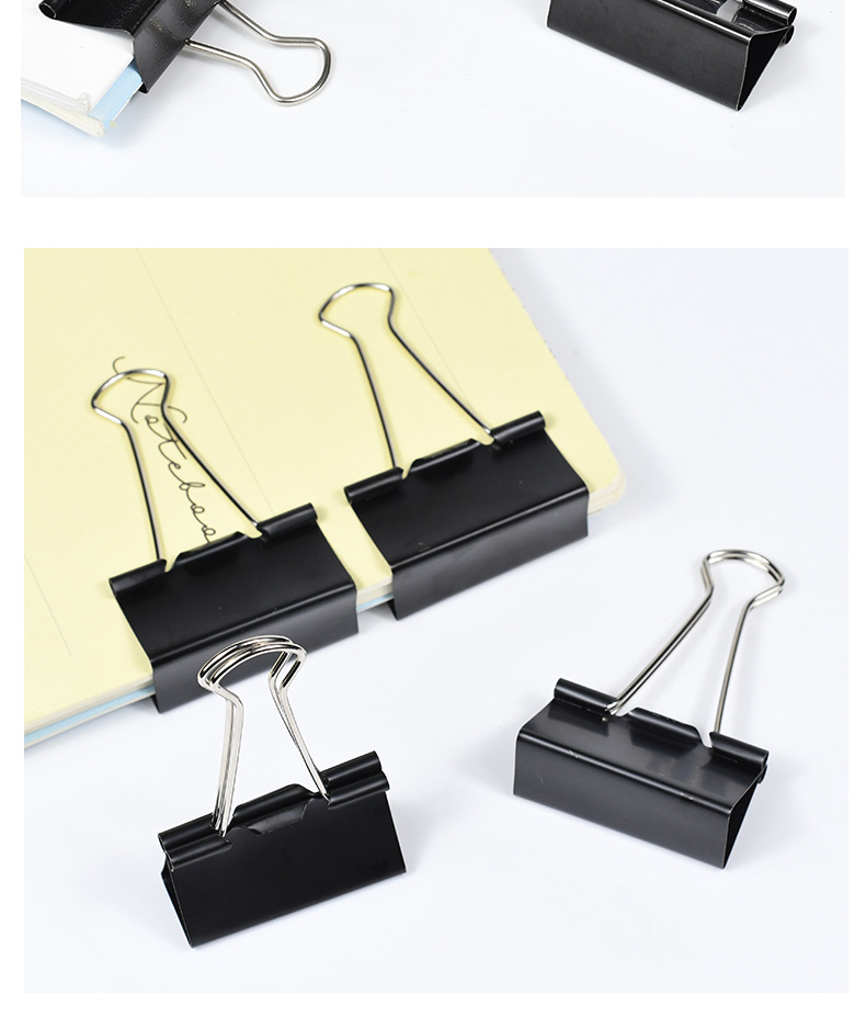 Weibo Office Stationery Wholesale 32mm small clip, bill planner, long tail clip, iron metal dovetail clip pic 8