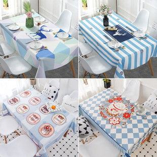 桌布防水防烫茶几垫北欧长方形印花餐桌布台布ins风盖布详情3