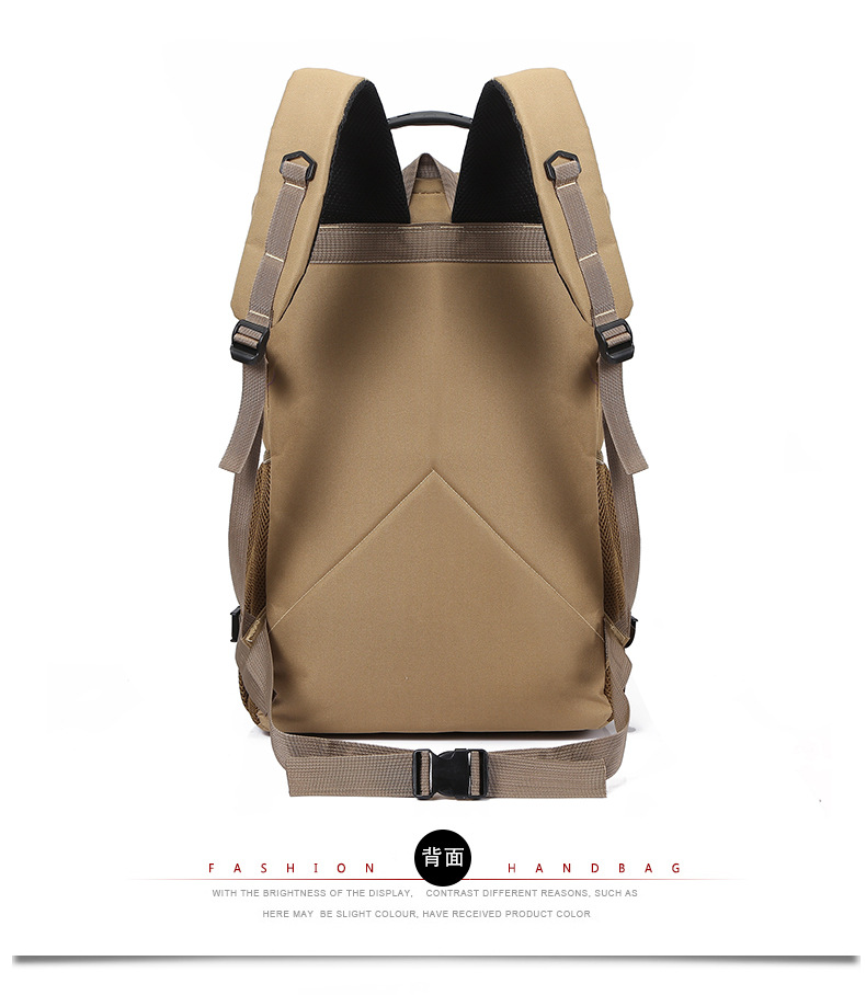 跨境新款个性潮男士功能多帆布双肩包大容量户外透气耐磨旅行背包详情30