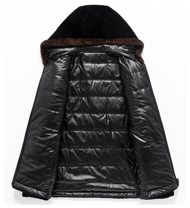 2023冬新款男士羊剪绒外套 双面羽绒内胆连帽夹克 一件代发AM8932详情13