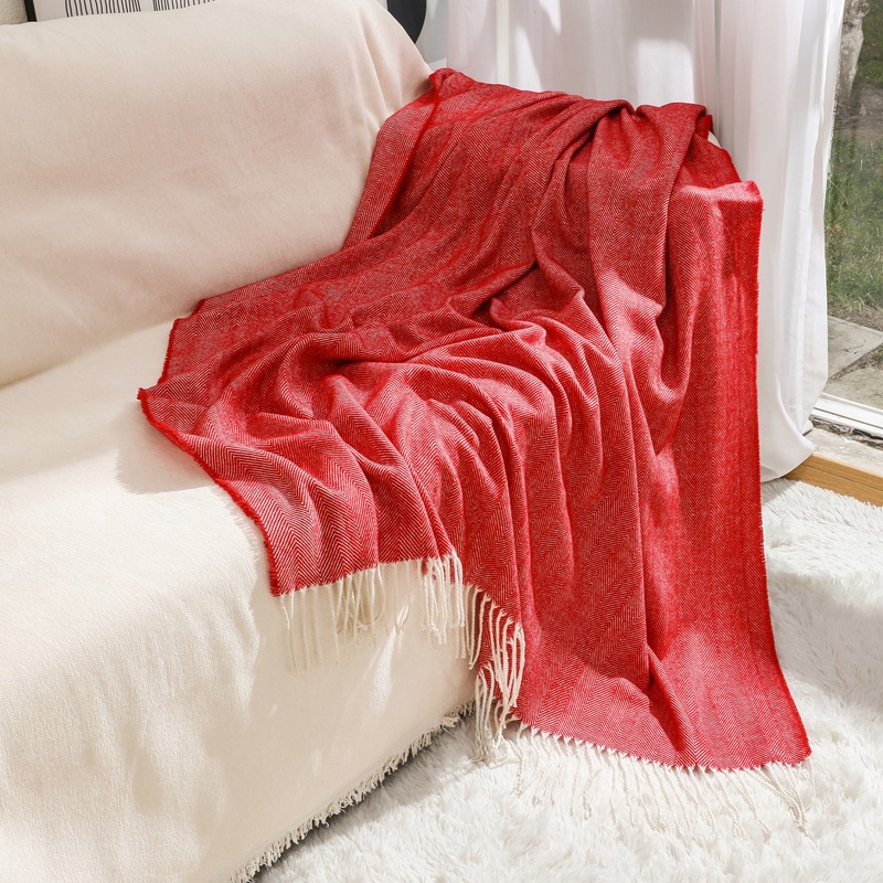 北欧简约梭织毯空调毯民宿酒店样板房床尾毯搭巾搭毯单人沙发毯详情22