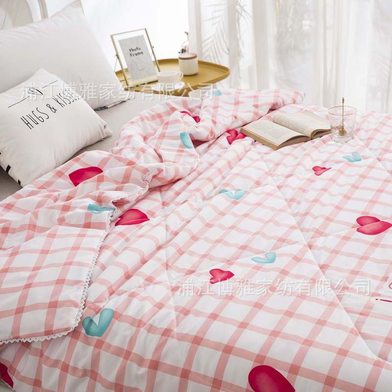 Wholesale of new Korean washable cotton summer quilts, summer air-conditioned quilts, washable summer cooling quilts, gift bed sheets, double thin quilts pic 13