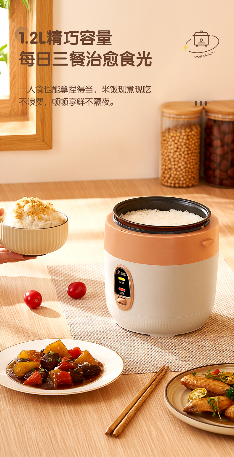 志高迷你电饭煲家用智能多功能电饭锅1.2L小型宿舍老式机械煮粥煲详情18