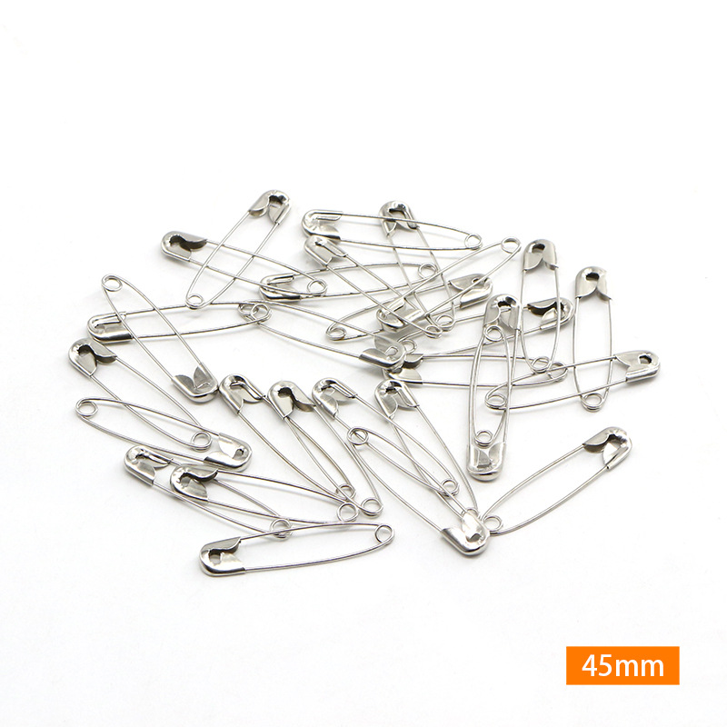 跨境新款300枚银色镀镍别针套装5种尺寸家用固定别扣厂家批发详情18