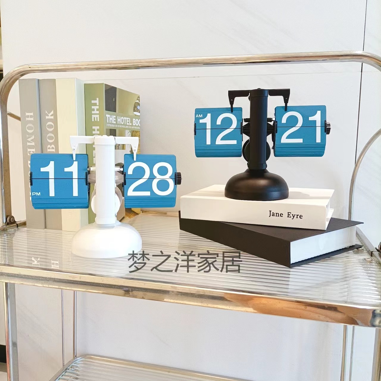Factory direct sales of European-style automatic page-turning clocks, retro and simple home living room table clocks, small balances, mechanical page-turning clocks pic 5