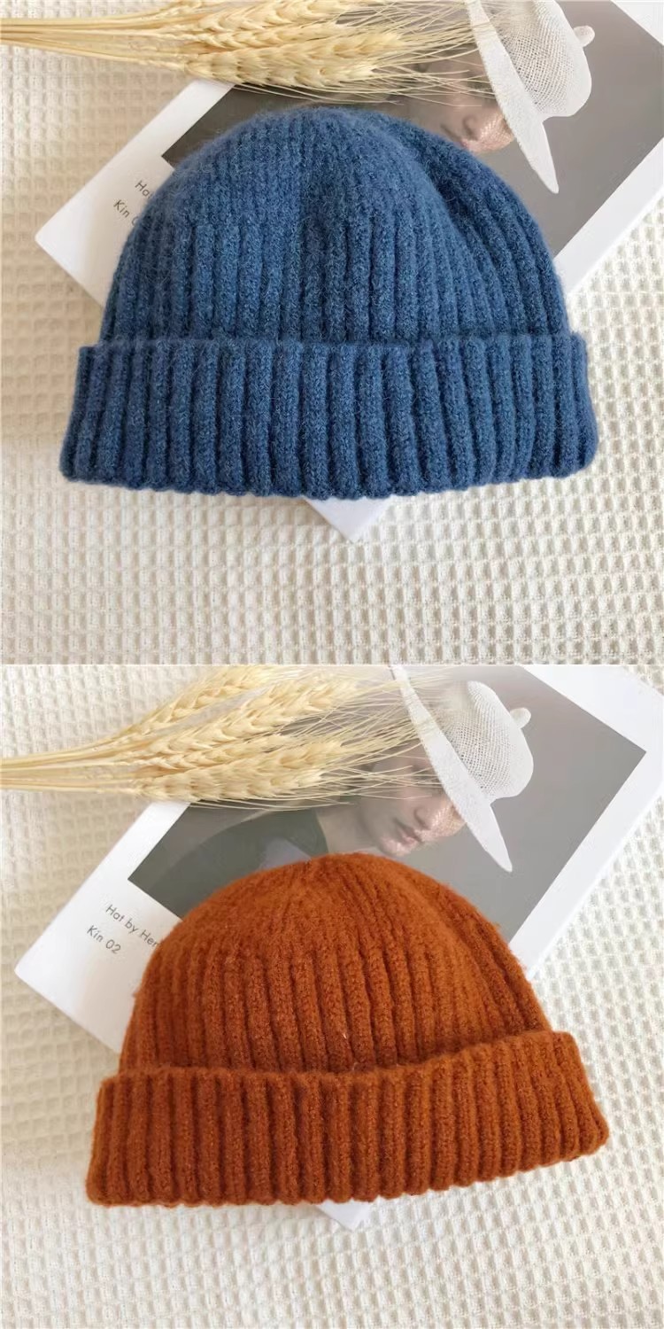 毛线帽子女冬天韩版百搭流氓帽秋冬季保暖冷帽男针织帽ins瓜皮帽详情9