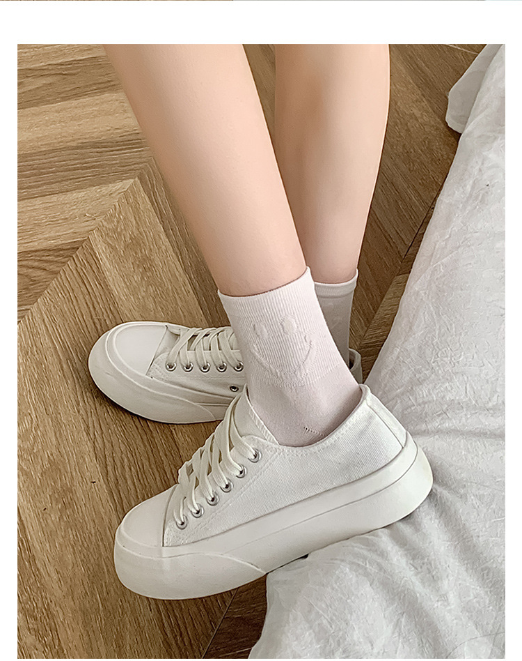 2024春季新款袜子女纯棉洋气笑脸五分袜卡通可爱外穿网红潮袜批发详情17