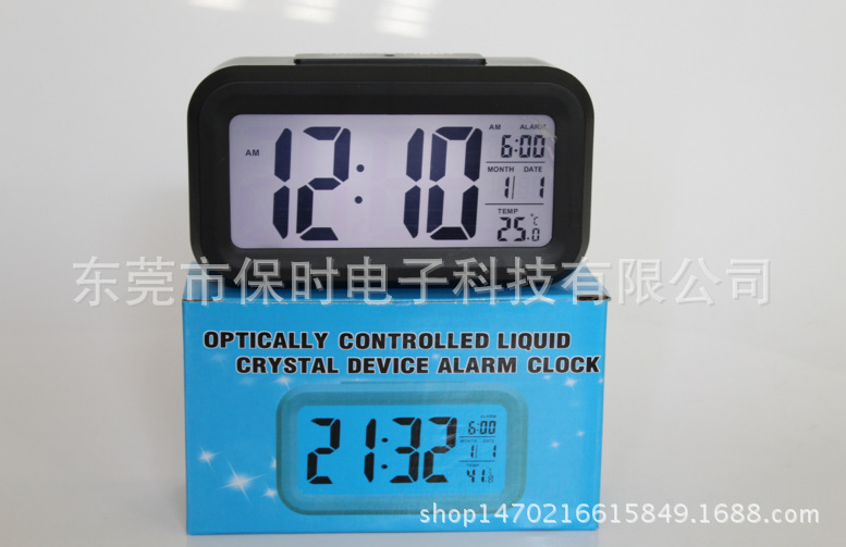 Temperature version Smart clock, silent clock, electronic clock, light-sensing alarm clock, Smart LCD alarm clock for sleepy students pic 10