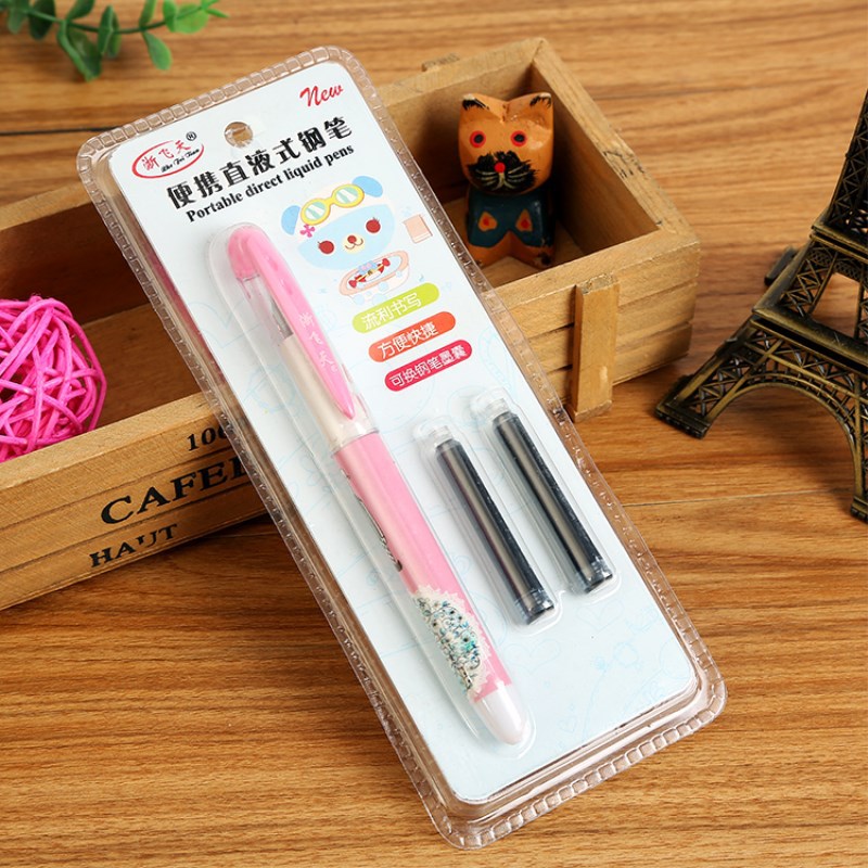 The creative gift set can be exchanged for a direct liquid ink cartridge fountain pen. The fountain pen set with ink cartridge is available in a two-yuan store pic 4