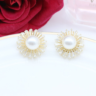 韩国东大门耳环925银针一件代发耳饰新款创意款C型锆石圆圈耳钉女详情2